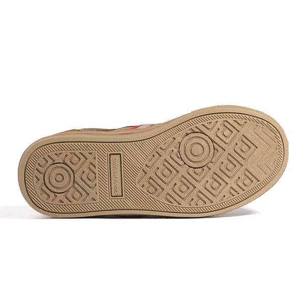 Kids Lightweight Fashion Sneakers - KHAKI BEIGE RED - 4